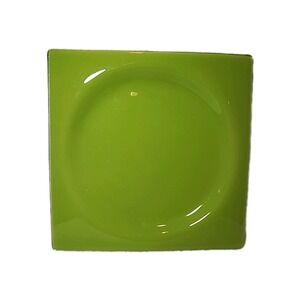 Lime Green Fused Glass Plate 8.5 X8.5 Inch